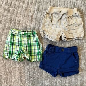 Baby Boy Shorts Lot 3–6 Months Gymboree GAP U.S. Polo Plaid Khaki